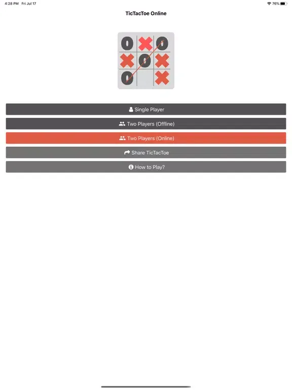 Capturas de tela do TicTacToe Online Multiplayer iPad 