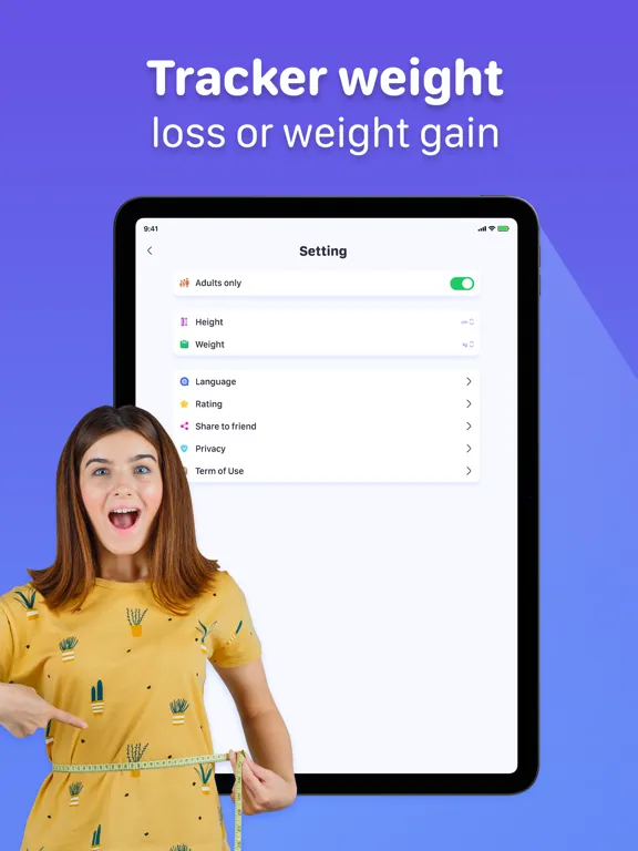 BMI Calculator - HealthTracker iPad  سکرین شاٹس