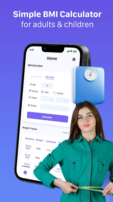 BMI Calculator - HealthTracker سکرین شاٹس