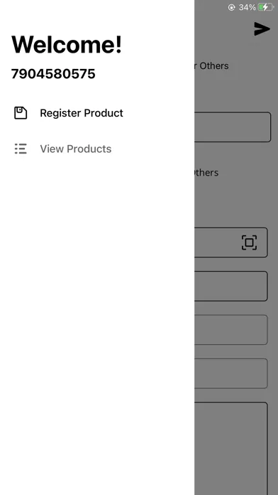 Warranty Registration Screenshots
