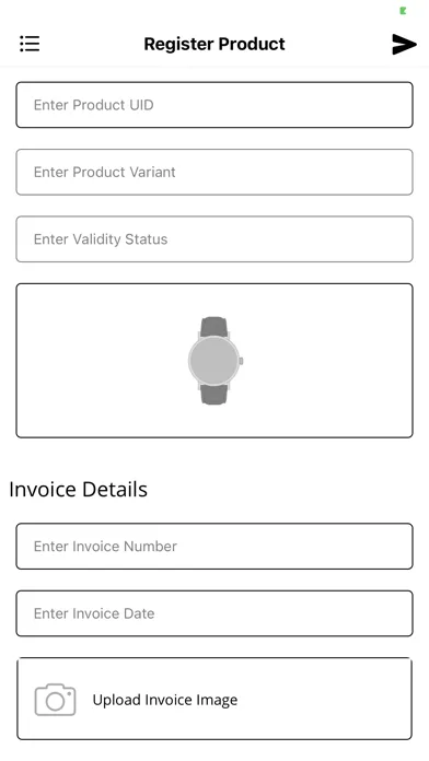 Warranty Registration Screenshots