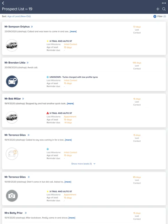 Dealer Prospects iPad  Screenshots