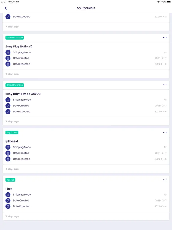 TitanImpexShipping iPad  Screenshots