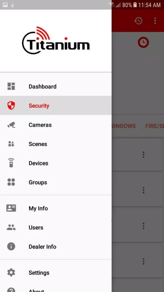 Tangkapan layar Titanium Smart Home