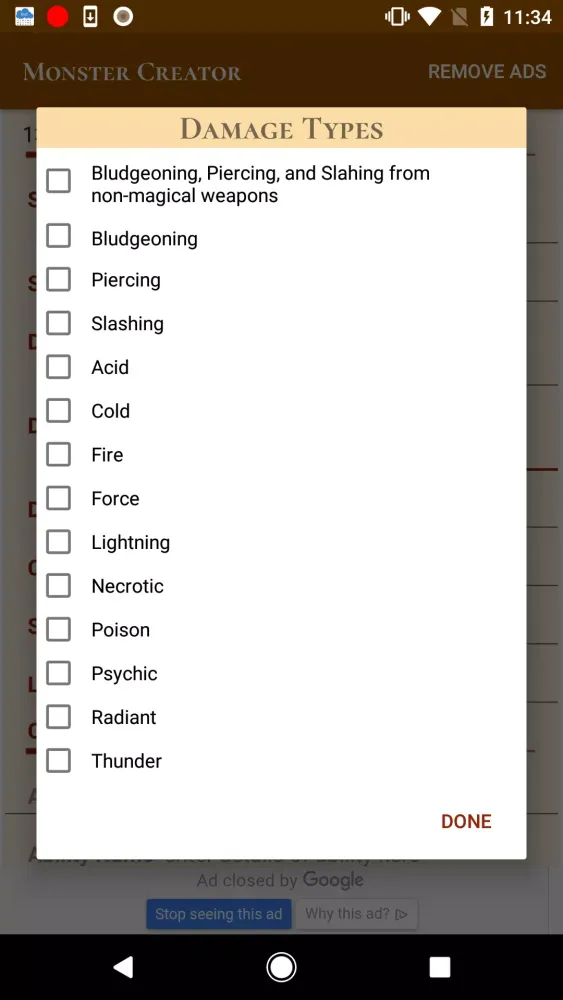 5e Monster Creator Screenshots