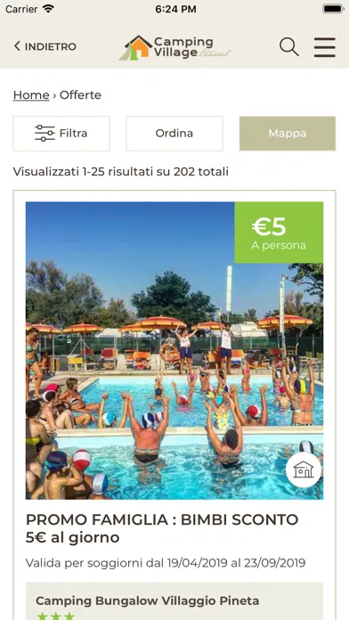 Capturas de tela do Campingvillage.travel