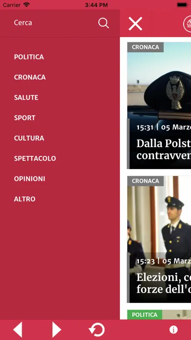 Capturas de pantalla de Geronimo.news
