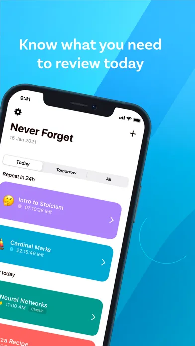 Captures d'écran de Never Forget - Spaced Reminder
