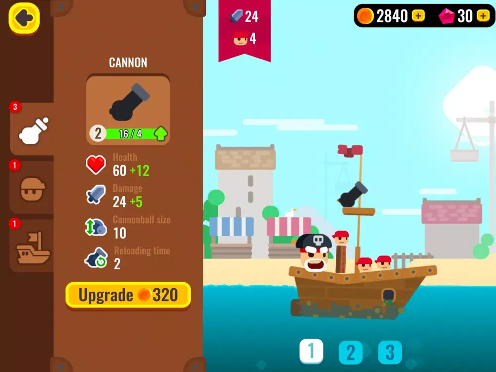 Pirate Battles! iPad  スクリーンショット