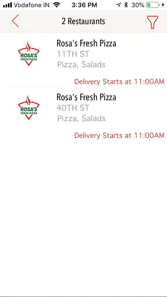 ภาพหน้าจอของ Rosa's Fresh Pizza
