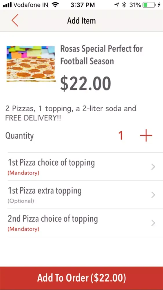 ภาพหน้าจอของ Rosa's Fresh Pizza