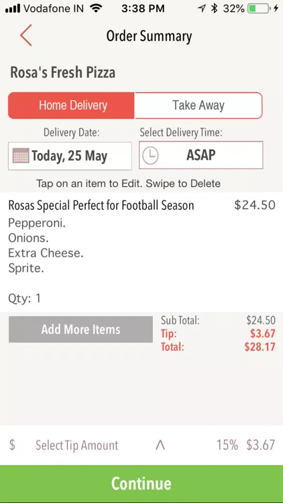 ภาพหน้าจอของ Rosa's Fresh Pizza