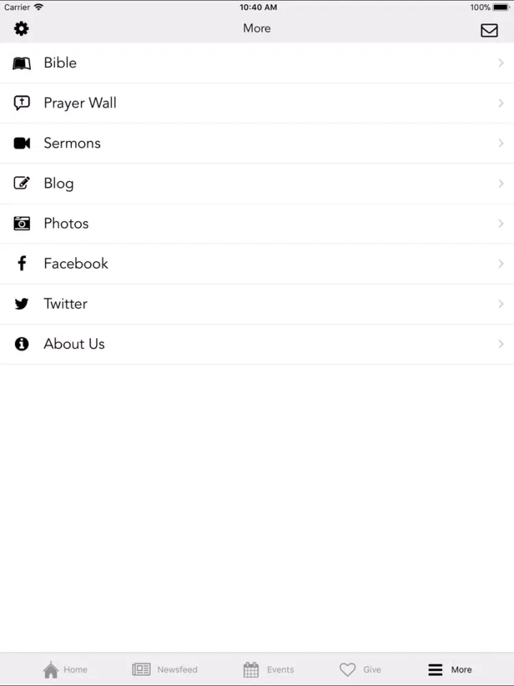 Tangkapan skrin FBC Poplar Bluff iPad 