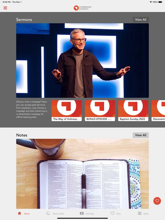 The Connexus Church App iPad  स्क्रीनशॉट