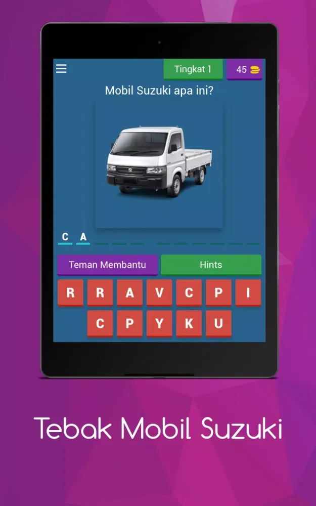 Ảnh chụp màn hình của Tebak Mobil Suzuki