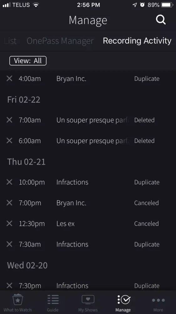Cogeco TiVo Screenshots