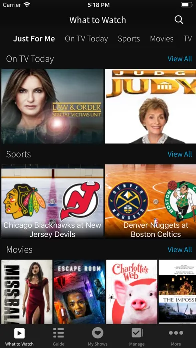 TiVo 스크린샷