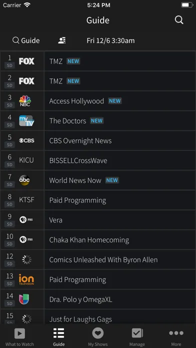 TiVo 스크린샷