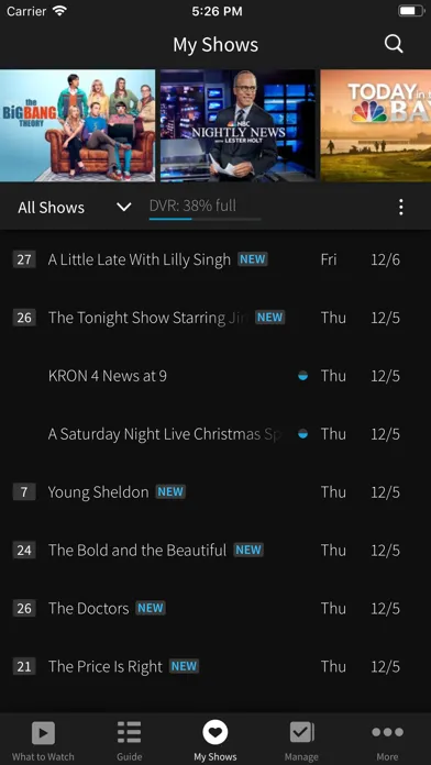 TiVo 스크린샷