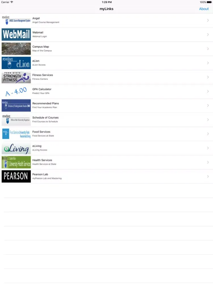 Скриншоты myLinks at State iPad 