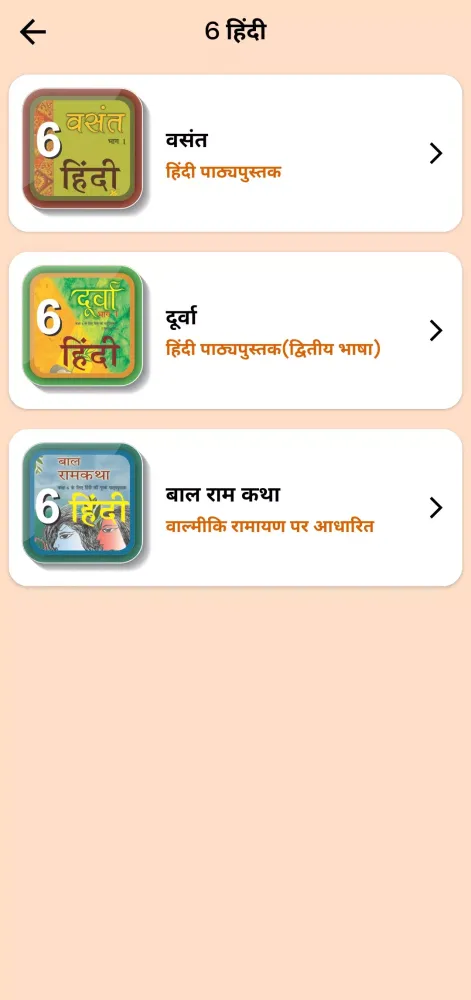 Class 6 Hindi Solution Guide Screenshots
