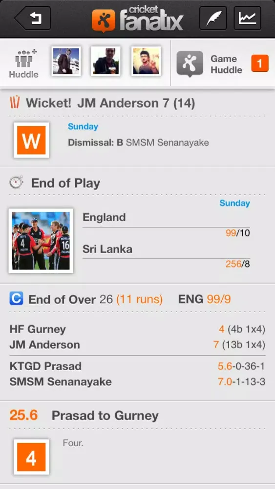 fanatix cricket - Powered by ESPNcricinfo Ekran Görüntüleri