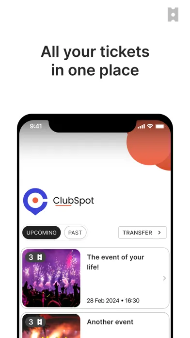 Tangkapan layar ClubSpot Tickets