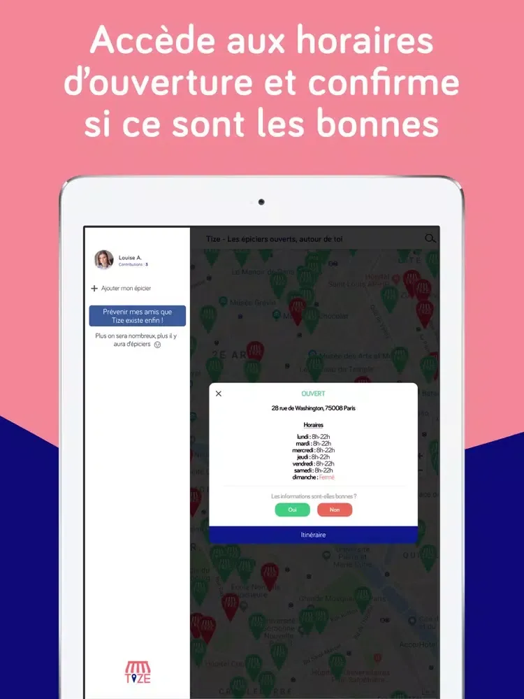 Tize, le radar à épiciers iPad  स्क्रीनशॉट