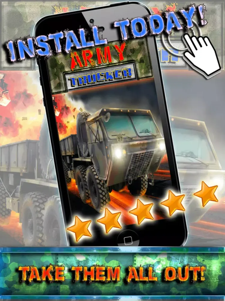Capturas de tela do Army Trucker Racing Simulator - Realistic Military Truck Driver 3D Race Games FREE iPad 