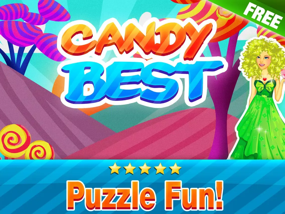 Candy Best Match-3 - Puzzle adventure in juicy fruit land free iPad 應用截圖