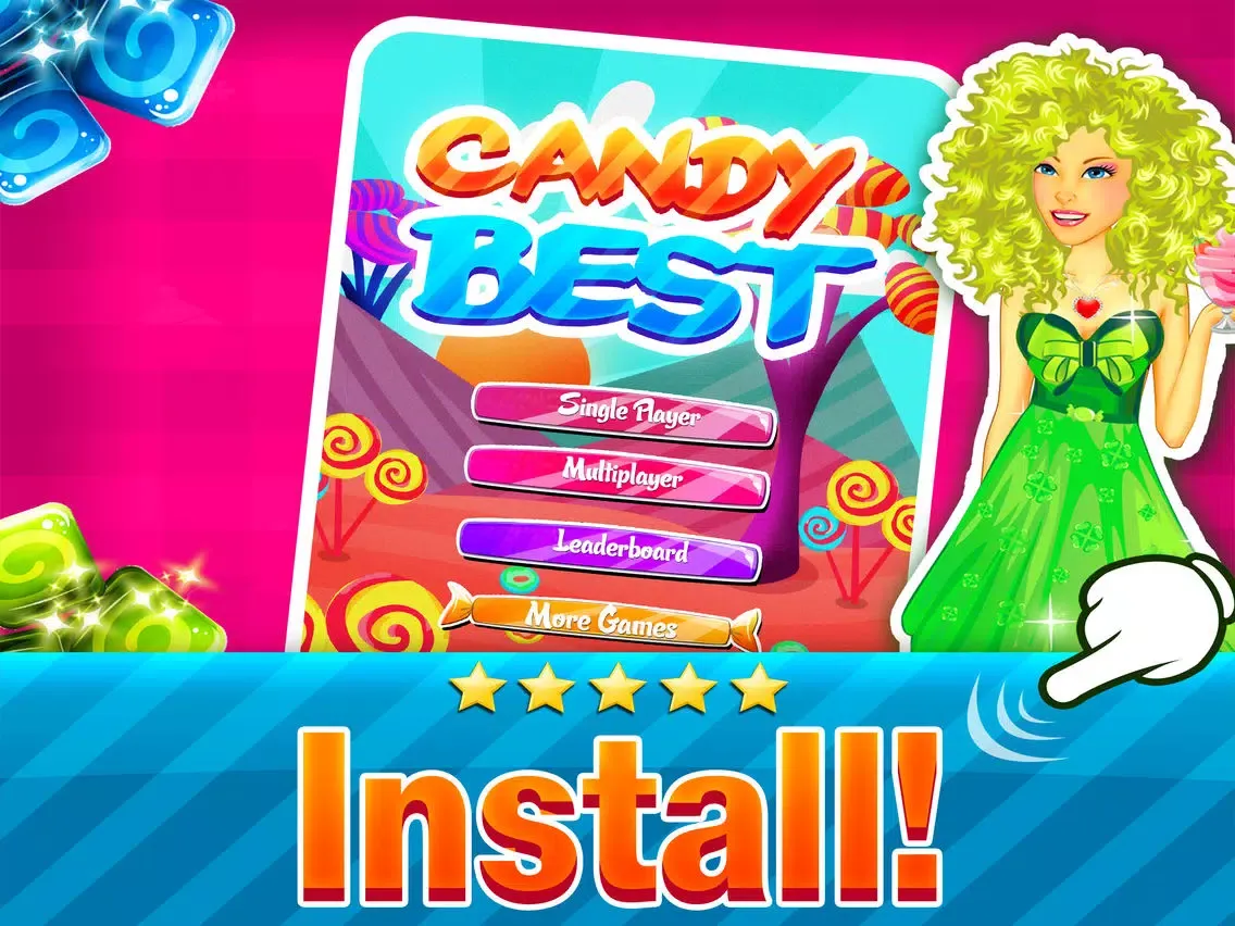 Candy Best Match-3 - Puzzle adventure in juicy fruit land free iPad 應用截圖
