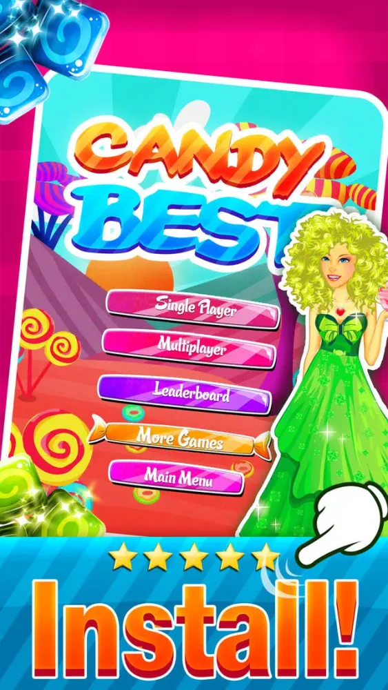 Candy Best Match-3 - Puzzle adventure in juicy fruit land free應用截圖