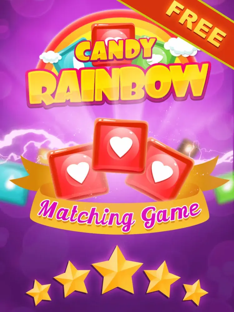 Candy Rainbow Unicorn Game - Pony Memory Puzzle For Kids FREE iPad  Screenshots