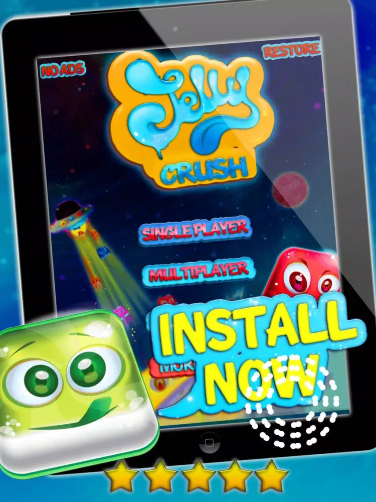 Jelly Crush Fruit Blitz - Enjoy Cool Match 3 Mania Puzzle Game For Kids HD FREE iPad 應用截圖
