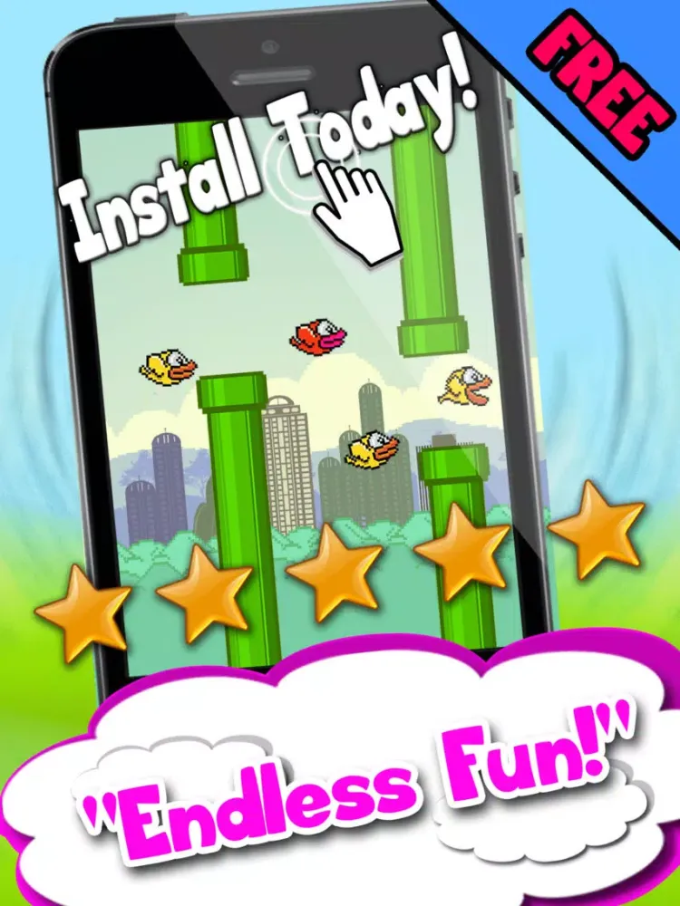 Squishy Flappy Wings - Great Tiny Bird Toy In A Smash-hit Story iPad  スクリーンショット