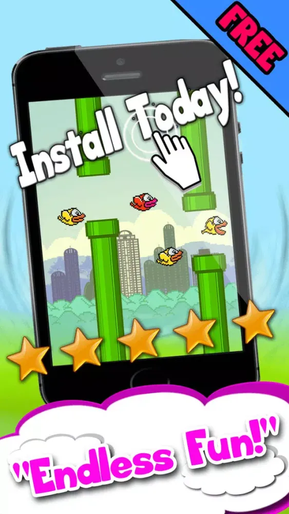 Squishy Flappy Wings - Great Tiny Bird Toy In A Smash-hit Story スクリーンショット