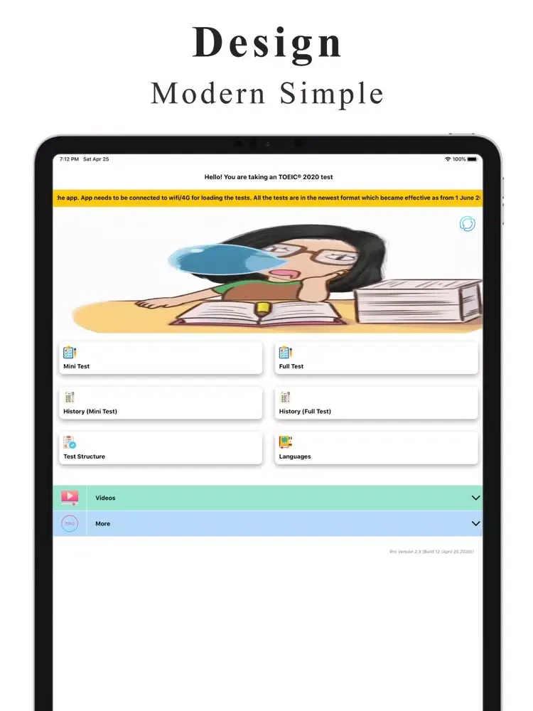Ảnh chụp màn hình của New Practice Test for TOEIC® iPad 