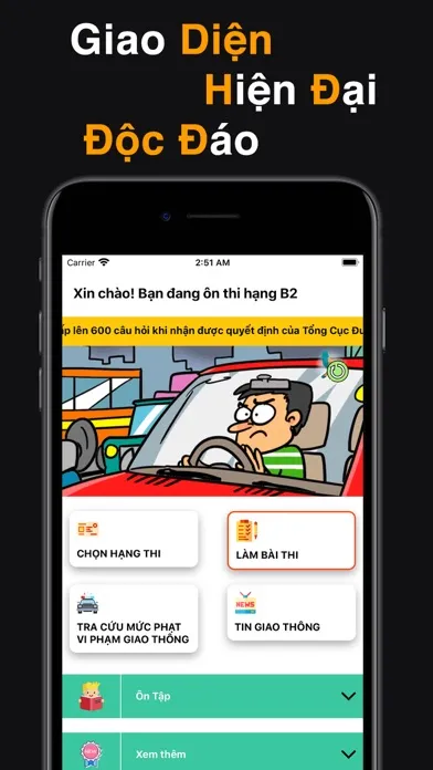 Zrzuty ekranu Ôn Thi 600 Câu Bằng Lái GPLX