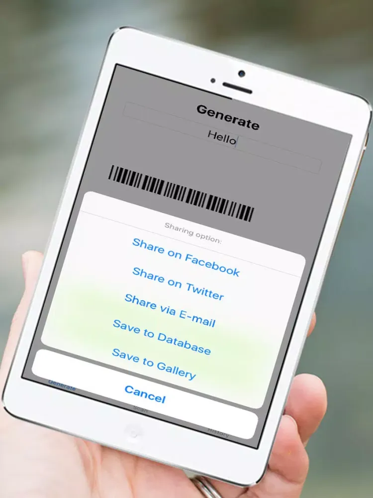 BarCode ToolBox: Bar code, Data Matrix, QRcode generator & reader to generate, share and save it. iPad  Screenshots