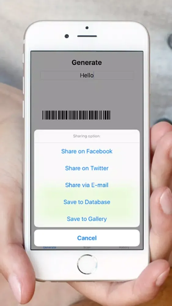BarCode ToolBox: Bar code, Data Matrix, QRcode generator & reader to generate, share and save it. Screenshots