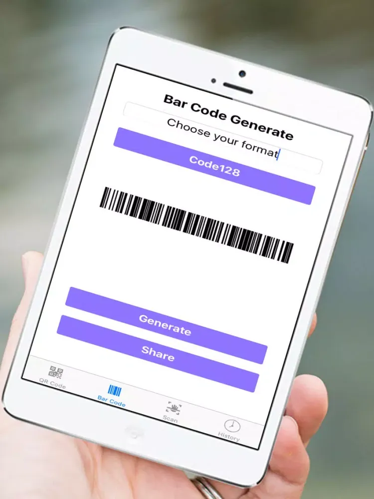 Tangkapan skrin Bar & QR Kit : Generate and Read Colourful QRcode, BarCode and Data Matrix. iPad 