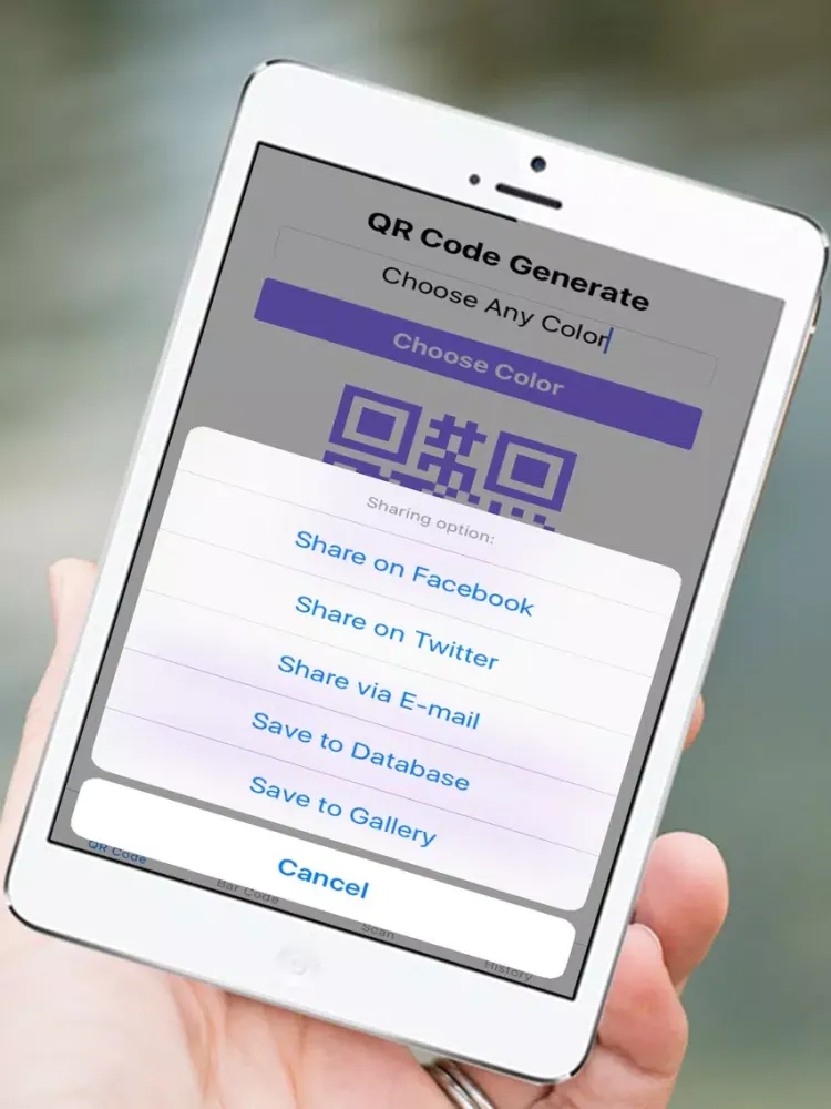 Tangkapan skrin Bar & QR Kit : Generate and Read Colourful QRcode, BarCode and Data Matrix. iPad 