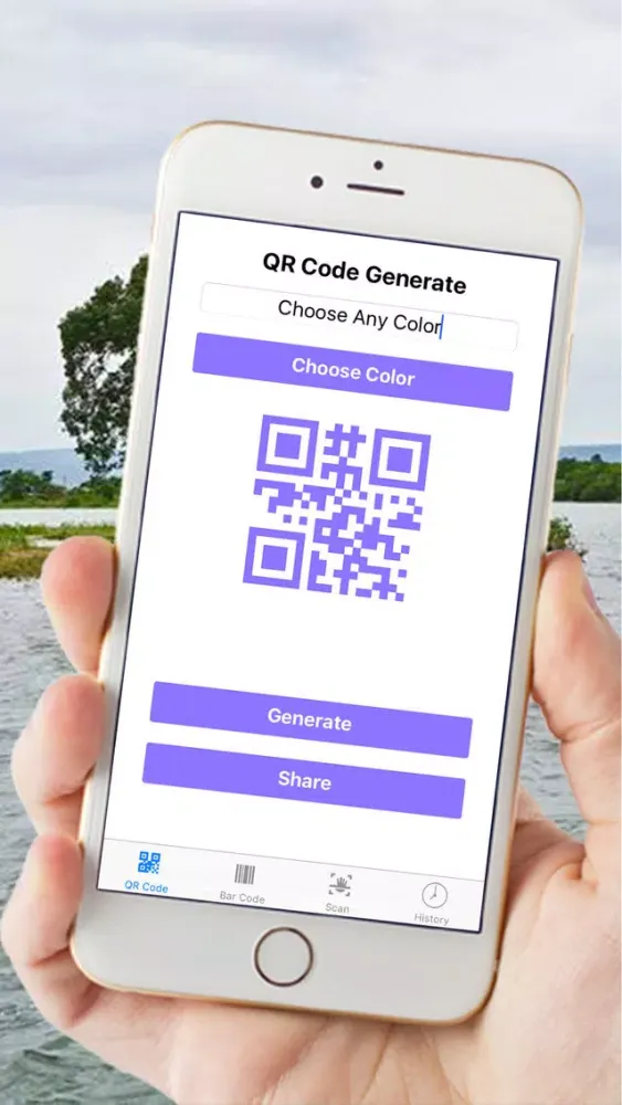 Tangkapan skrin Bar & QR Kit : Generate and Read Colourful QRcode, BarCode and Data Matrix.