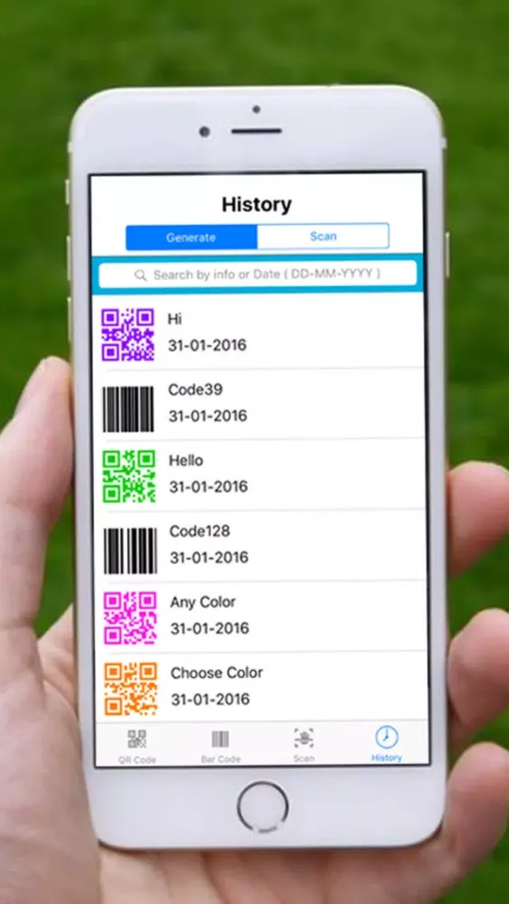 Tangkapan skrin Bar & QR Kit : Generate and Read Colourful QRcode, BarCode and Data Matrix.