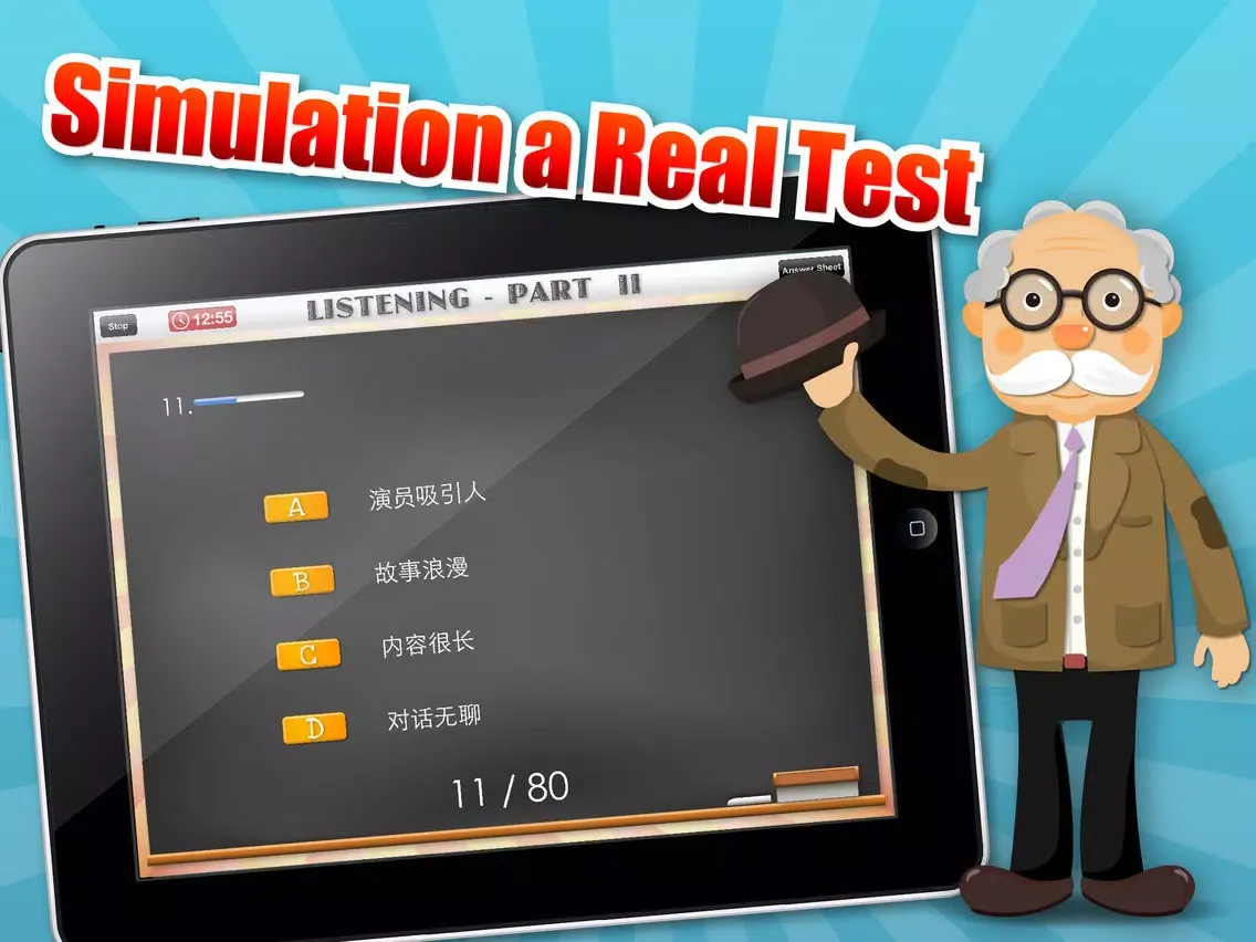 Tangkapan layar Dr. HSK Level 4 iPad 