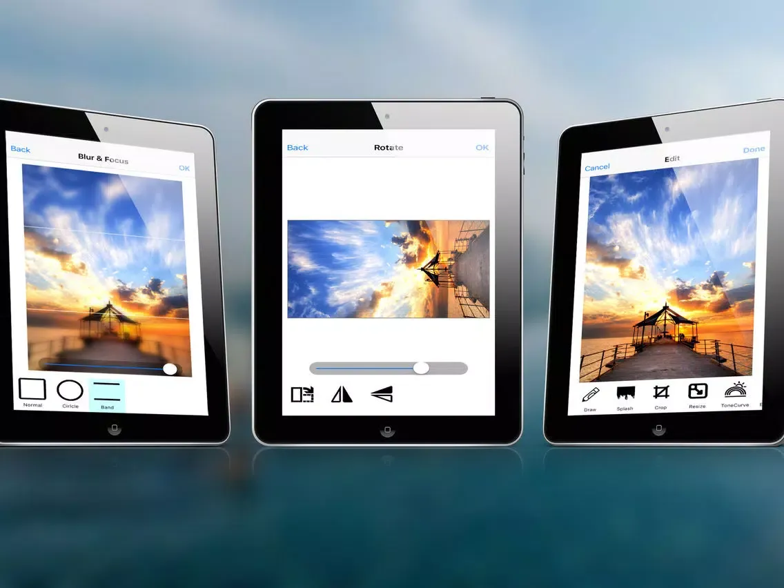 Photo Editor Pro : Change shape, size and color of your image and add sticker, effect to share or save it. iPad  Screenshots