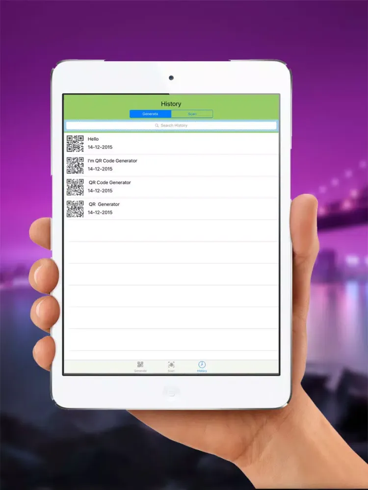 QRCode Toolbox: QR code, Data Matrix, BarCode generator & reader, to generate, Share and save it. iPad Screenshots