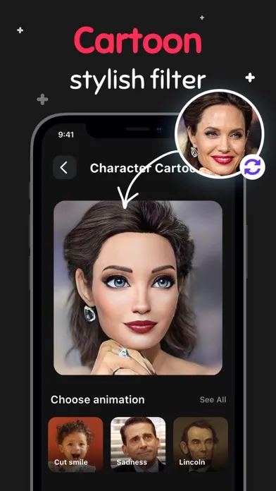 Giface: AI Cartoon Animator سکرین شاٹس