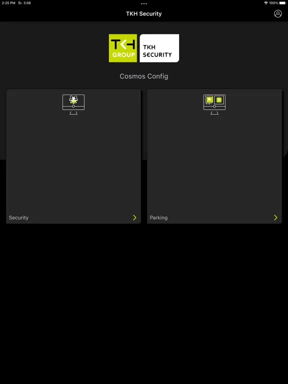 Tangkapan skrin IPROTECT Config iPad 