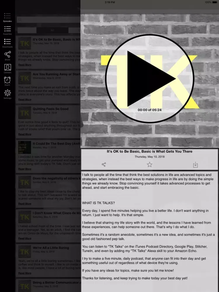 TK Talks iPad  스크린샷